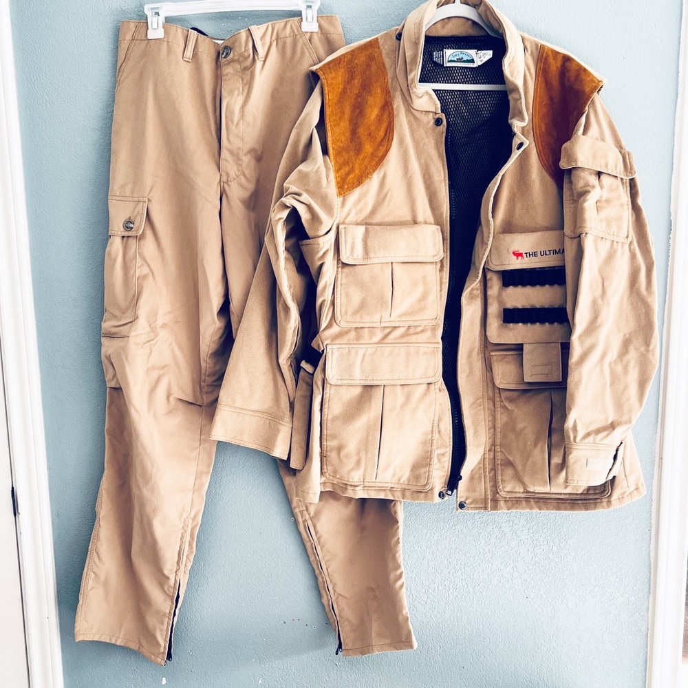 Gary Neese size M/L beige hunting outdoor jacket pant set